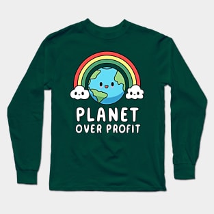 Planet Over Profit,Earth day design Long Sleeve T-Shirt